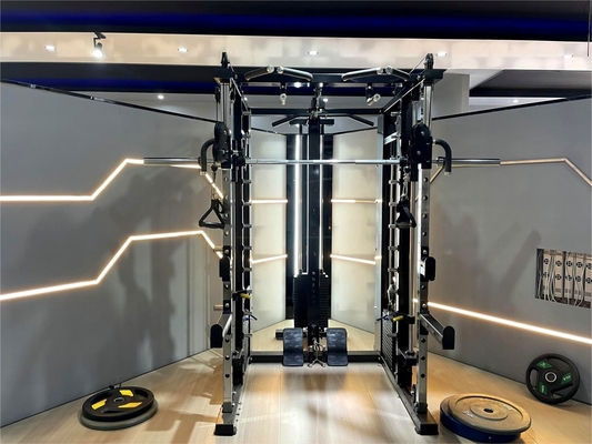 Equipo de gimnasio comercial Máquina Smith multifunción con prensa ajustable para patas de polea