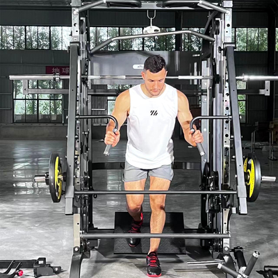 Inicio Ejercicio Cuerpo en forma Comercial Pulley ajustable Pierna Prensa Multi Gimnasio Máquina Smith