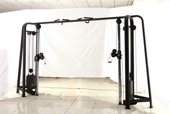 Equipo de gimnasio comercial Máquina de cruce de cable ajustable de varias estaciones con cargador medio