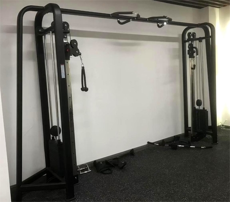 Equipo de gimnasio comercial Máquina de cruce de cable ajustable de varias estaciones con cargador medio