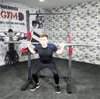Equipo de entrenamiento de gimnasio en casa plegable Banco de pesas Barra de barra Barril de media sentadilla para el hogar