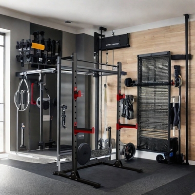 Style Cage Squat Rack Home Gym Trainer con banco de pesas barra de barra y 1100*1300*2100