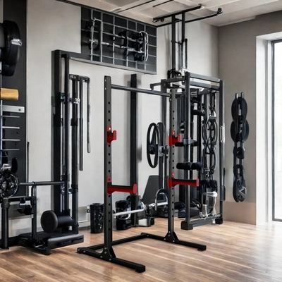 Style Cage Squat Rack Home Gym Trainer con banco de pesas barra de barra y 1100*1300*2100