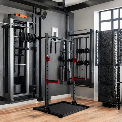 Style Cage Squat Rack Home Gym Trainer con banco de pesas barra de barra y 1100*1300*2100