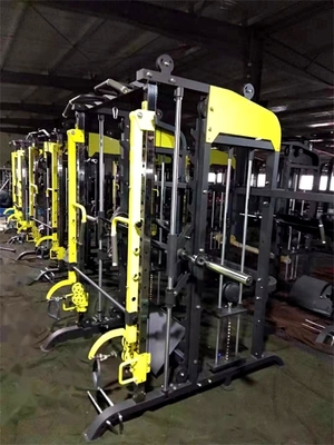 Equipo de entrenamiento en el hogar de ejercicios de la jaula de energía de cuclillas de cuclillas con máquina Smith multifunción