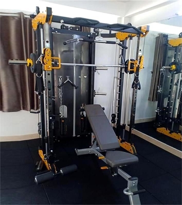 Equipo de ejercicios deportivos en el gimnasio en el hogar Power Squat Rack hombro pecho pierna prensa Smith máquina multifuncional