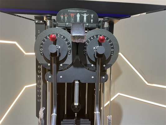 Máquina de ejercicios de gimnasio de carga media de pie con selección de carga de alfiler 1400 * 760 * 1960 mm