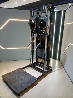 Máquina de ejercicios de gimnasio de carga media de pie con selección de carga de alfiler 1400 * 760 * 1960 mm