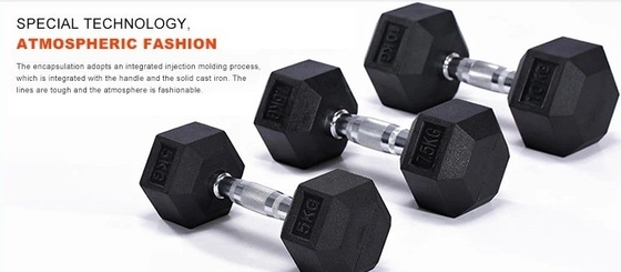 Comercial 20KG Hex Gum Dumbbell La elección definitiva para los entusiastas del fitness