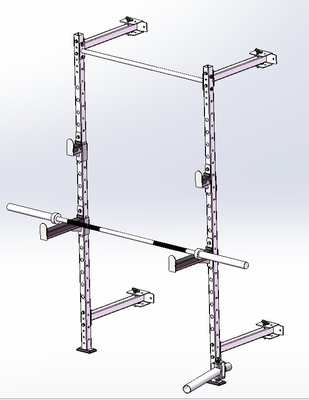 Equipo de gimnasio para el hogar Equipo de ejercicios de levantamiento de pesas Ejercicio plegable Montado en la pared Estante de sentadillas