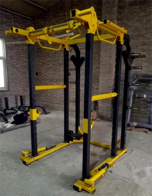 Entrenamiento multifuncional con bastidor de sentadillas plegable y barra de barra