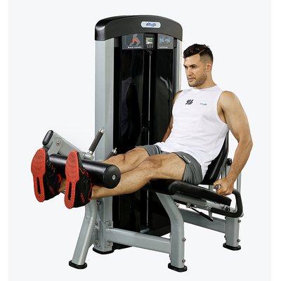 Equipo de ejercicios ajustable de acero cargado con pines de cuádriceps para extensión de piernas sentado cargador medio