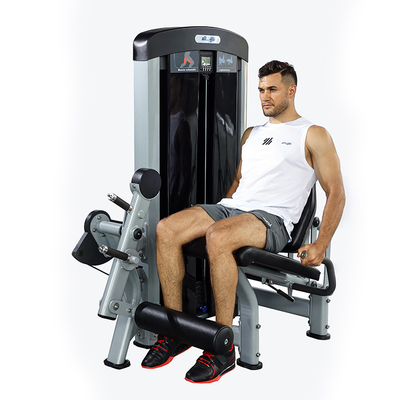 Equipo de ejercicios ajustable de acero cargado con pines de cuádriceps para extensión de piernas sentado cargador medio