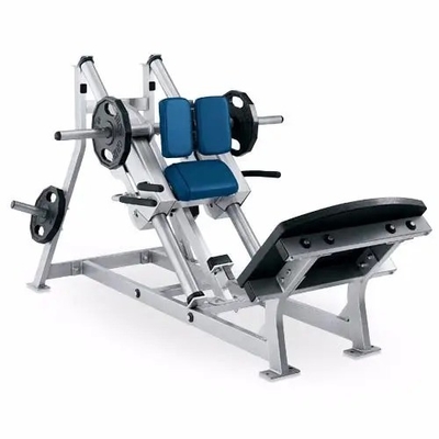 Entrenamiento de gimnasio Placa de carga media cargada 45 grados Maquina de levantamiento en cuclillas para glúteos y cuádruples