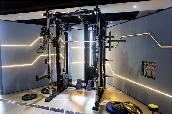 Entrenamiento de fuerza Máquina Smith multifuncional con máquina de cruce de cables de pila de peso