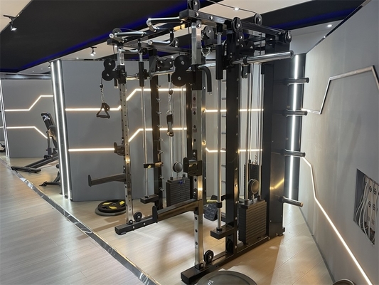 Entrenamiento de fuerza Máquina Smith multifuncional con máquina de cruce de cables de pila de peso