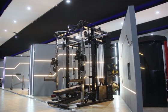 Entrenamiento de fuerza Máquina Smith multifuncional con máquina de cruce de cables de pila de peso