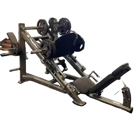 Entrenador de fuerza de piernas de acero con máquina de prensado de piernas de placas de sentadilla Equipo de gimnasio comercial