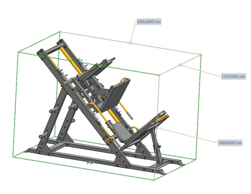Universal 2 en 1 Hack Squat Leg Press Machine para el entrenamiento de fuerza 2385 * 1510 * 1660mm