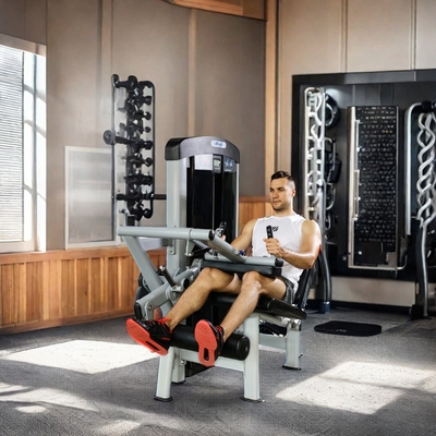 Máquina comercial de extensión de piernas y curl con selección de carga de pin 80 kg de peso