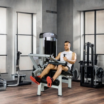 Máquina comercial de extensión de piernas y curl con selección de carga de pin 80 kg de peso