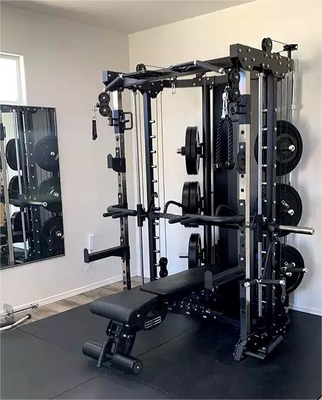 Reposadero de máquinas Smith multifuncional para entrenamiento de fuerza Grande y personalizable