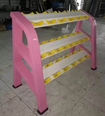 Equipo de gimnasia para el hogar Equipo de acondicionamiento físico Estante de almacenamiento de mancuernas con color de marco seleccionable opcional