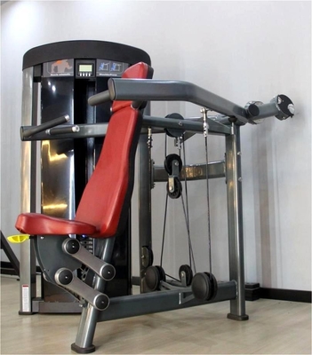 Equipo de fuerza de gimnasio Pin cargado sentado máquina de presión de hombro con tubo de acero Q235