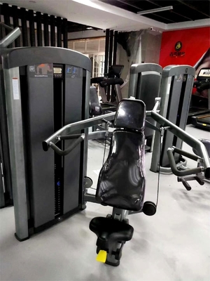 Equipo de fuerza de gimnasio Pin cargado sentado máquina de presión de hombro con tubo de acero Q235