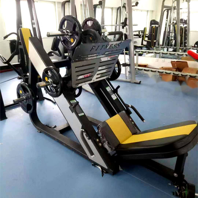 Equipo de gimnasio en interiores 45 grados Presión de piernas Máquina cargada con placa para entrenamiento de fuerza