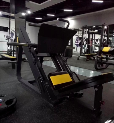 Equipo de gimnasio en interiores 45 grados Presión de piernas Máquina cargada con placa para entrenamiento de fuerza