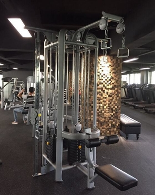 Equipo de gimnasio comercial de polea ajustable de 4 estaciones de entrenamiento de fuerza de cable cruzado