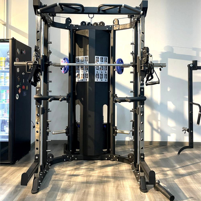 Equipo de gimnasio comercial Rack de máquinas Smith multifuncional con logotipo personalizado