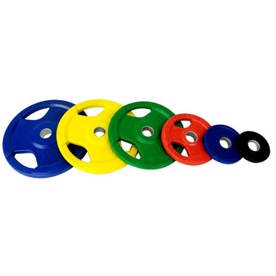 Equipo de gimnasio de entrenamiento con pesas libres unisex comercial con placas de peso recubiertas de hierro y caucho