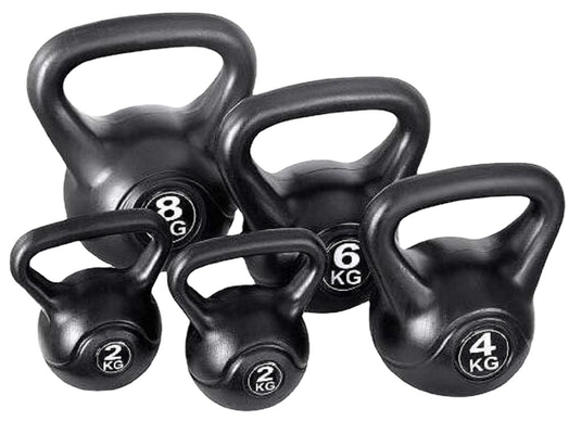 Kettlebell portátil para el entrenamiento con pesas libres Cuerpo de ejercicios de acondicionamiento físico recubierto de goma