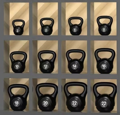 Kettlebell portátil para el entrenamiento con pesas libres Cuerpo de ejercicios de acondicionamiento físico recubierto de goma