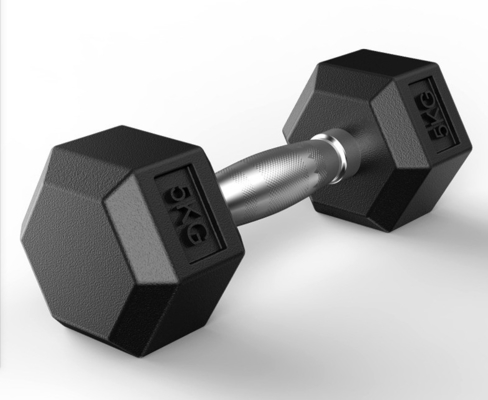 Cubierta de goma hexadecimal Dumbbell para brazos Varios pesos de 2,5 kg a 40 kg Departamento de hombres