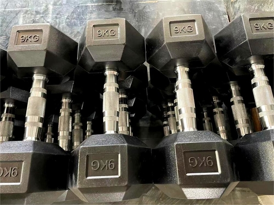 Cubierta de goma hexadecimal Dumbbell para brazos Varios pesos de 2,5 kg a 40 kg Departamento de hombres