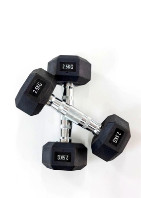 Cubierta de goma hexadecimal Dumbbell para brazos Varios pesos de 2,5 kg a 40 kg Departamento de hombres