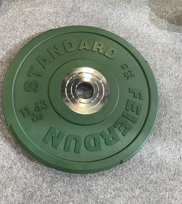 Placa de peso de parachoques de acero recubierto de caucho para equipos de gimnasio profesionales de venta 2,5kg-25kg