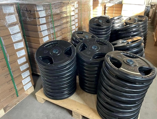 Elección de los entrenadores personales Placas de peso recubiertas de hierro fundido y caucho para pisos de gimnasio en casa