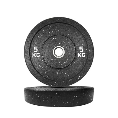 Logotipo personalizado DisponibleD Placa de barra de goma de color de punto para el entrenamiento con pesas para parachoques