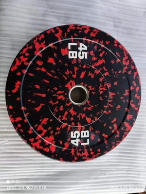 15lb 30lb 45lb gimnasio de goma de placas de pesas para el logotipo personalizado entrenamiento de peso libre