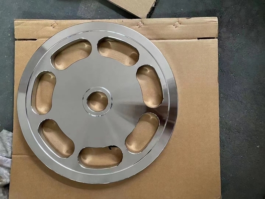 Barbell de entrenamiento de fuerza con placas de peso y plata de placas de cromo