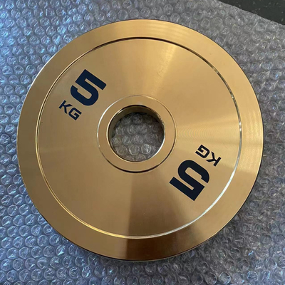 Entrenamiento de fuerza hecho fácil Placa de oro cromo barril de hierro fundido con placas de peso conjunto