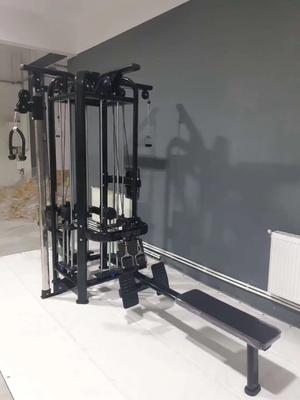 Gimnasio en interiores Casa 5 Estación Multi Gimnasio Power Rack Pull Up Machine con tubo de acero Q235