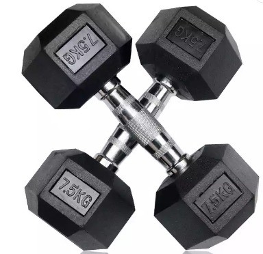 2.5 kg de goma negra hex conjunto de mancuernas La herramienta definitiva para los entusiastas de la aptitud general