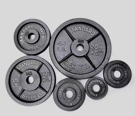 Mejora tu entrenamiento de peso libre con placas de peso estándar hechas de hierro de acero