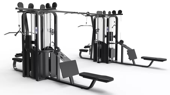 Equipo de gimnasio multiestación para entrenamiento de fuerza y entrenamientos multifuncionales