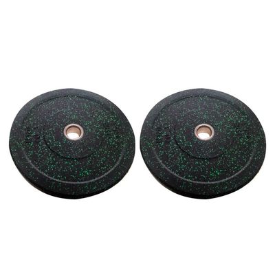 Disco de puntos de partículas multicolor de goma parachoques de levantamiento de pesas barra con estilo moderno